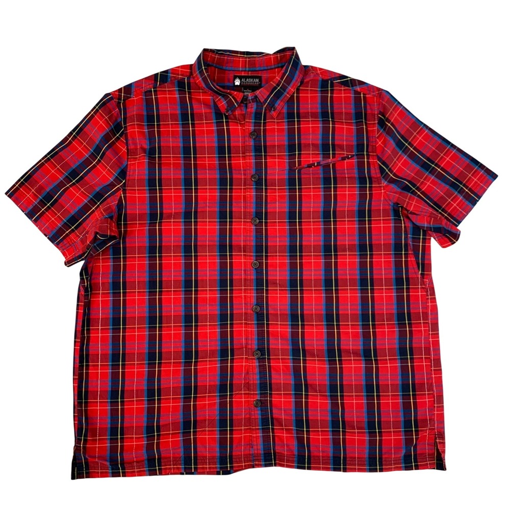 Alaskan Hardgear by Duluth Trading Co. Shirt Men's 2XL Tall Plaid Short Sleeve